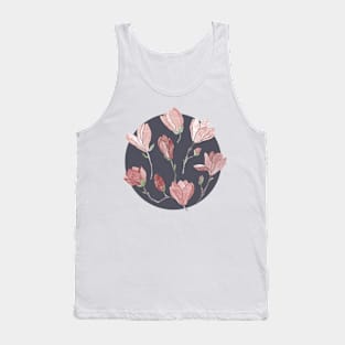 Magnolia flowers on grey Tank Top